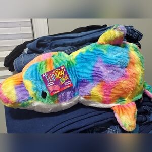 NWT Large Flipazoo Rainbow Plush Dolphin And Seal